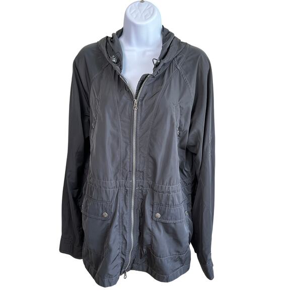 Athleta Jackets & Blazers - Athleta Yaletown Anorak Style Jacket Lightweight Gray Womens Large Outdoors Rain